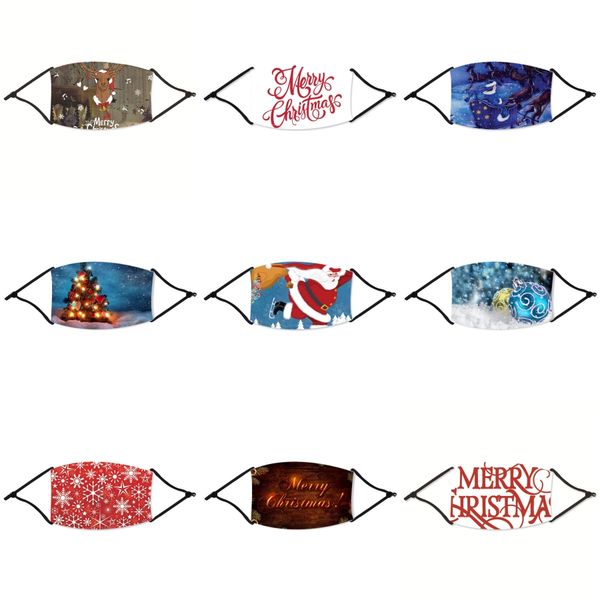 

3 layers children's face christmas mask cartoon mouse printed kids christmas mask non-woven colorful graphic christmas mask 4-12 yea#82, Black