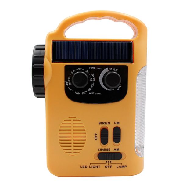 

radio solar am / fm 1000mah hand crank emergency with13 led and alarm