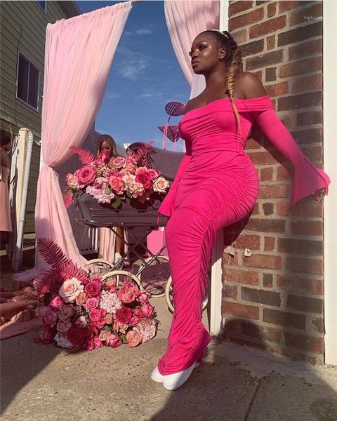 

women prom dresses slim solid color backless long flare sleeved maxi dresses fashion womens party dresses slash neck, White;black