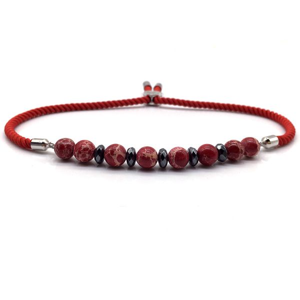 

naiqube luxury vintage adjudtable men women bracelet 2020 charm for men women jewelry stone strand bracelet gift, Red;blue