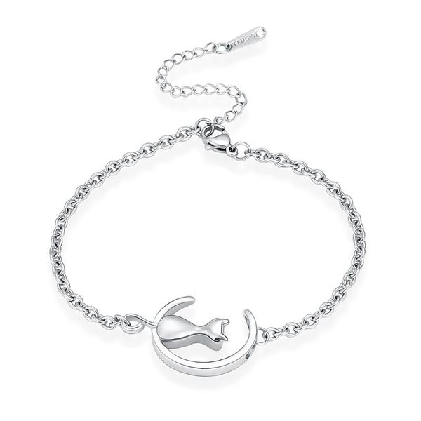 

stainless steel cat cremation bracelet for ashes holder ashes for pet keepsake memorial urn bracelet, Black