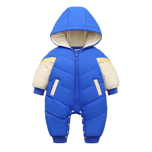 

2020 winter new born baby romper clothes baby infant down outerdoor coat thick plus velvet baby toddler outwear for newborn 0-3y, White