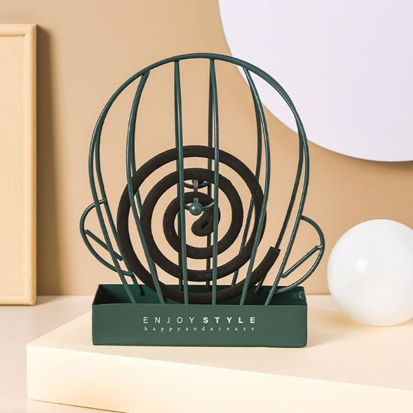 

nordic style iron art birdcage shape mosquito coil holder incense holder summer day repellent mosquito repellent home decoration