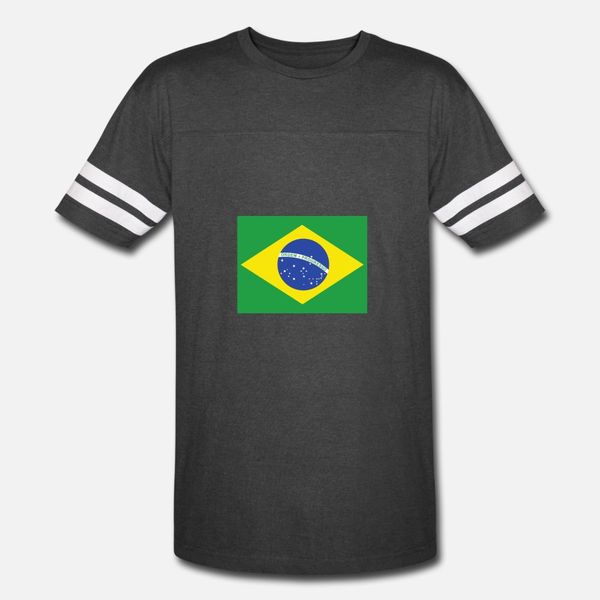 

flag of brazil br t shirt men print 100% cotton plus size 3xl vintage loose authentic spring autumn unique shirt