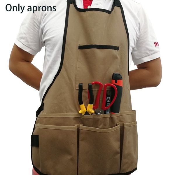 

tool storage adjustable strap work apron electrician oilproof multiple pockets