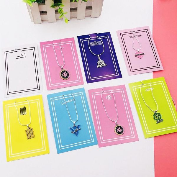 

kpop blackpink product x1 got7 twice nct seventeen necklace peripheral bag charm new women necklace jewelry wholesale, Silver