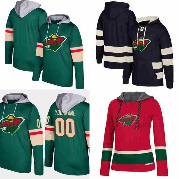 

minnesota wild hoodie charlie coyle mikko koivu zach parise eric staal jason zucker ryan suter hockey jersey sweatshirt stitched, Black;red