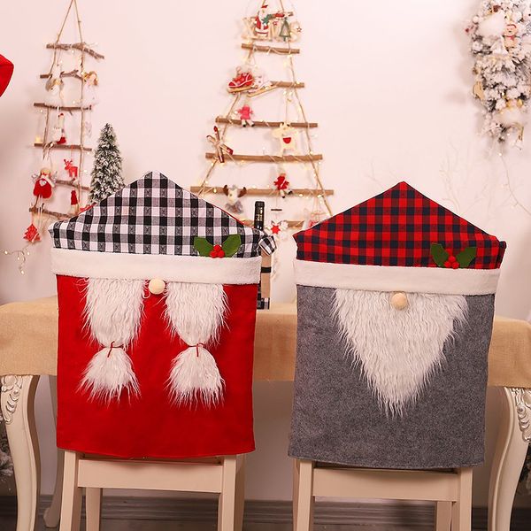 

chair covers santa claus cap christmas dinner table decor home forest man back cover xmas decoration