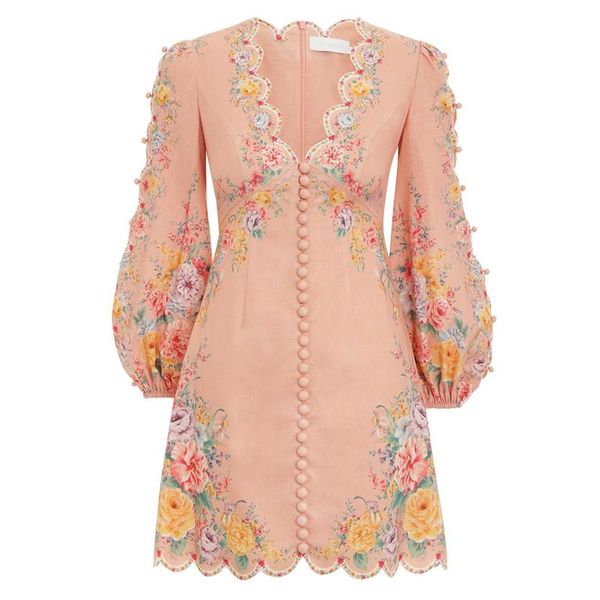 

spring and summer 2020 new australian luxury design niche temperament elegant fairy v-neck super fairy dress, Black