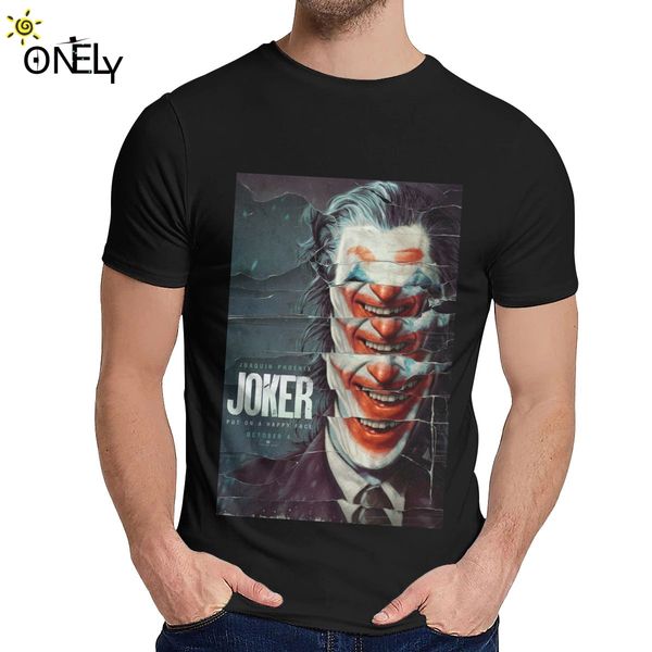 

мужская o-образный вырез joker joaquin phoenix футболка hip hop мужчины 100% хлопок homme tee shirt плюс размер