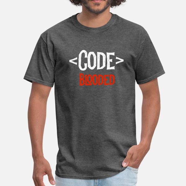 

developer code blooded coding coder t shirt men designing cotton size s-3xl male crazy building summer vintage shirt