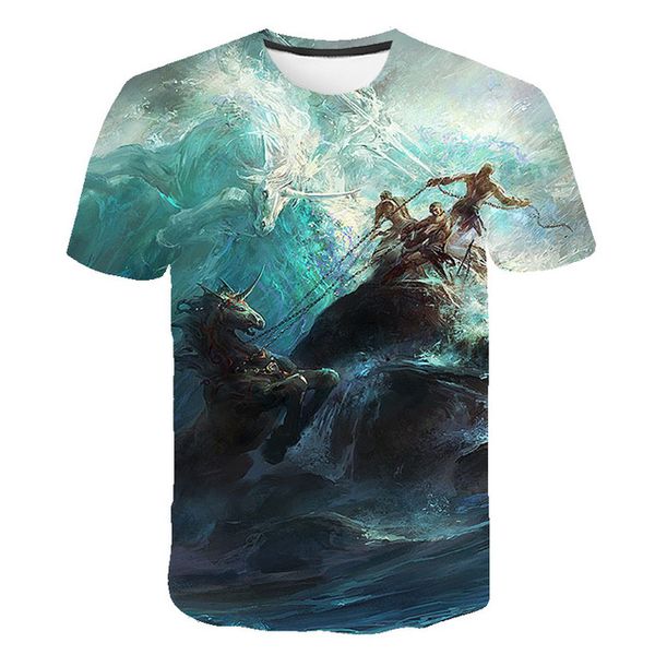 

anime cartoon poseidon cosplay 3d print shirts hippie horror anime men clothing