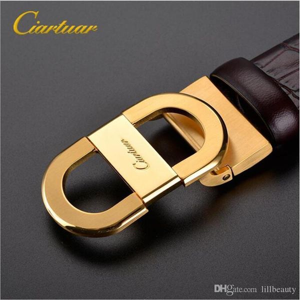 

new fashion belts mens business belts belt ceinture smooth buckle genuine leather belts for men waist belt ing, Black;brown