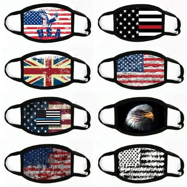 

2020 face masks american election supplies dustproof print mask universal for men and women american flag mask#430, Black