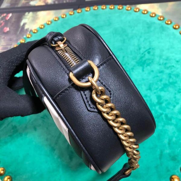 

designer-black white waves shoulder bag women 5a designer bags woman fashion bags size 24*12*7cm model 447632