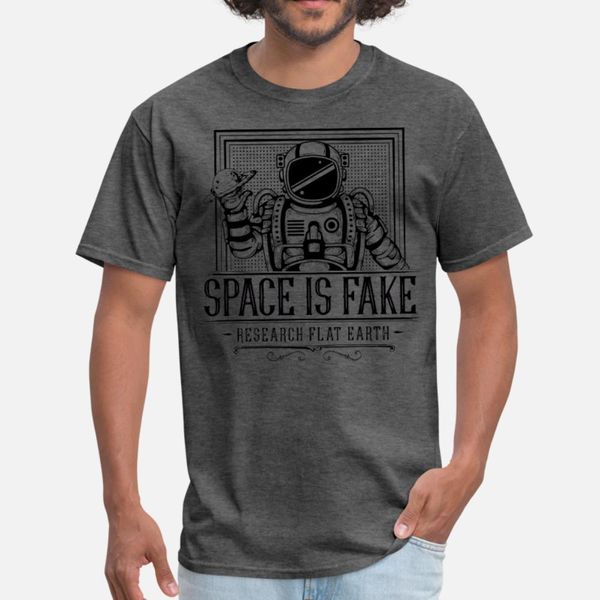 

space is fake flat earth earth is flat t shirt men custom tee shirt round collar male famous new fashion summer style trend shirt