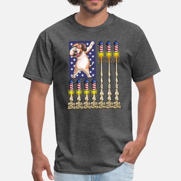 

beagle dabbing on flag fireworks t shirt men customize 100% cotton o-neck formal fitness authentic summer style original shirt