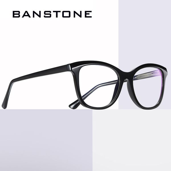 

banstone blue light blocking reader fashion computer gaming anti blue glasses uv400 cat eye glasses frame women, White;black