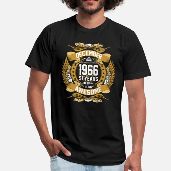 

декабрь 1966 51 years of being высокий майка мужчин дизайн с коротким рукавом вокруг шеи letters подарков basic summer style vintage рубашка, White;black