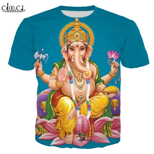 

cloocl indian goddess 3d print summer new men women t shirt sweatshirt short sleeve casual harajuku selling, White;black