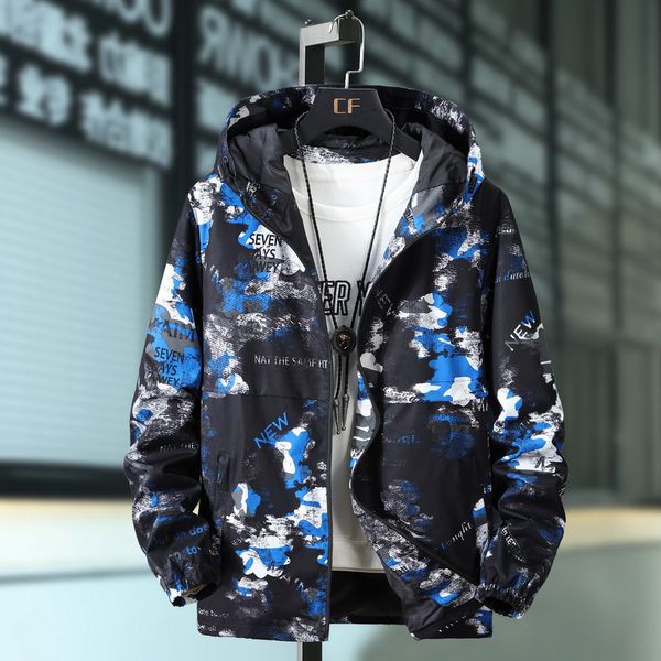 

plus size 10xl 9xl 8xl 7xl men bomber jacket thin slim long sleeve camouflage jackets hooded windbreaker outwear army, Black;brown