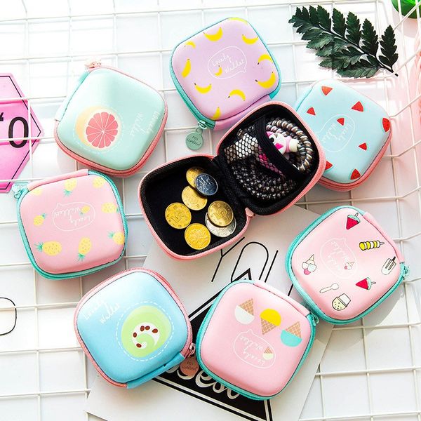 

earphone storage bag cute printed key money organize bags portable waterproof data line organiser quilt bag storage box
