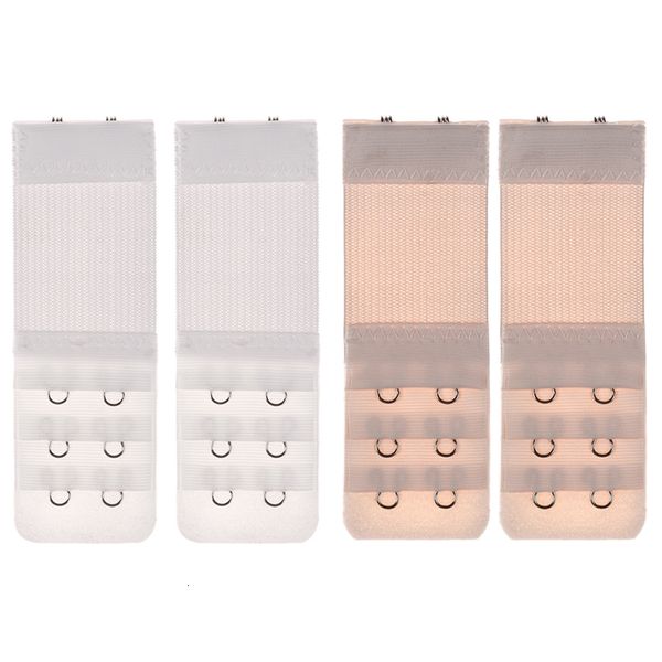 

4 шт 2 крюк бюстгальтер extender для женских эластичный бюстгальтер удлинитель пряжки ремня ремень extender регулируемая женщины аксессуары, Black;white