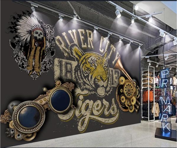 

wallpaper 3d custom p mural on the wall gear metal nightclub bar background home decor living room wallpaper for walls 3 d