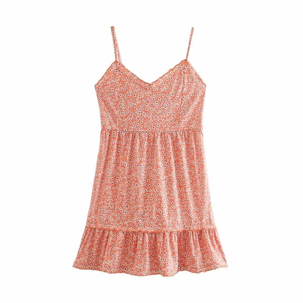 

casual dresses edge embroidery flower printing suspender mini dress women summer fashion femme ruffle hem sling woman clothes d5892, Black;gray