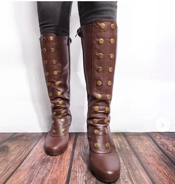 

women boots pu over the knee boots woman buckle fringe slim thigh high flat low heel winter women shoes tw069, Black