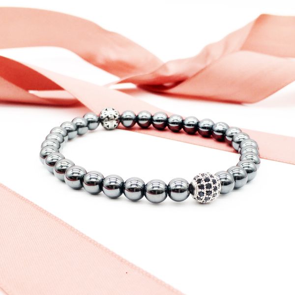 

wholesale custom name natural stone beaded bracelets handmade stainless steel charm bracelet jewelry 50pcs/lot+ing, Black