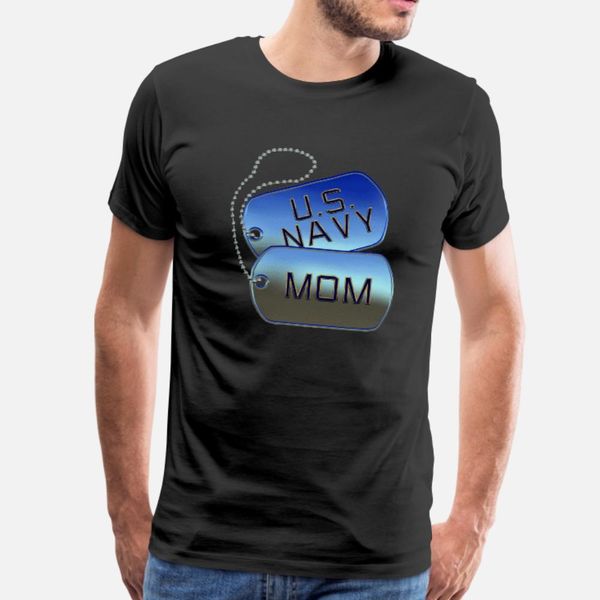 

navy mom dog tags t shirt men designs cotton o-neck clothes graphic authentic summer style outfit shirt