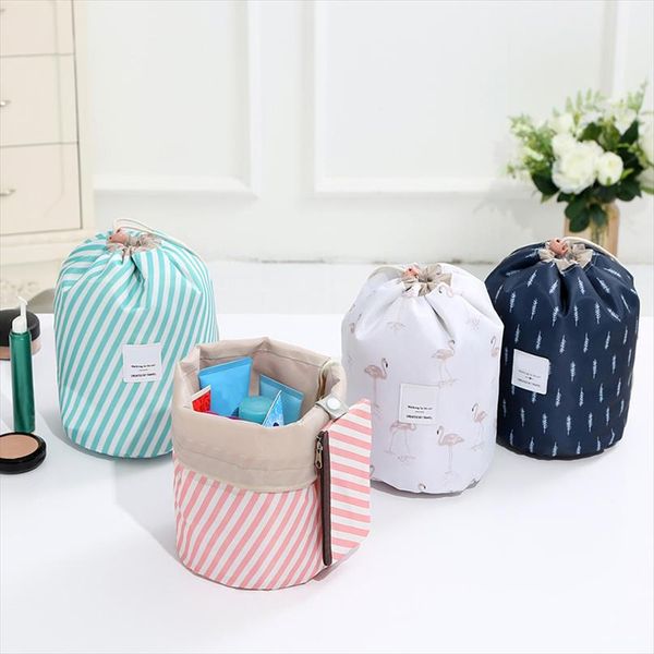 

buchnik cactus barrel shaped drawstring cosmetic bag beauty wash kit pouch makeup toiletry organizer travel accessories supplies