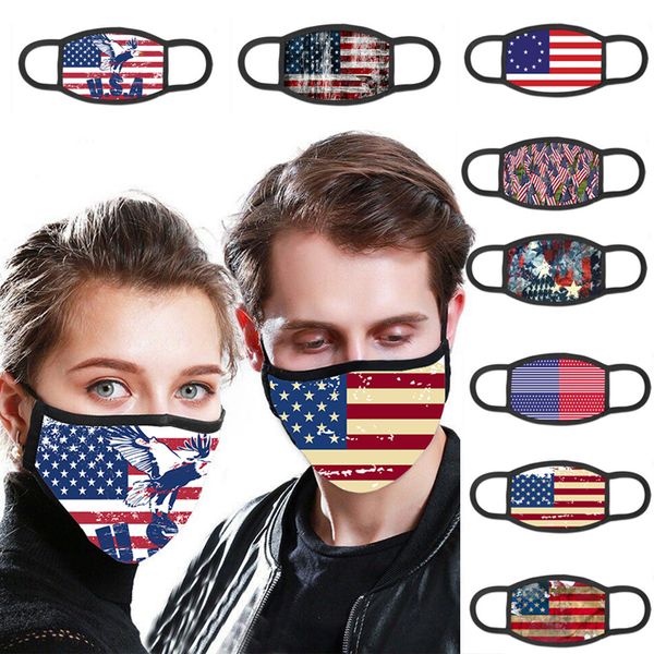 

independence day digital printing dust-proof designer masks can cleaned breathable cotton mask can used filter reusable mask