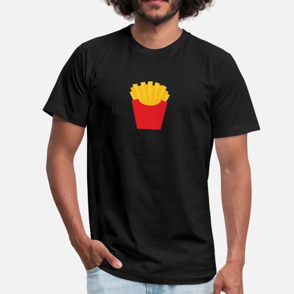 

it s fries day t shirt men designer cotton round collar vintage graphic building summer unique shirt