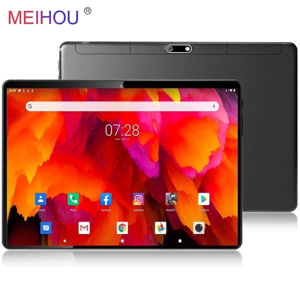 

google play 4g lte dual sim card phone call 10 inch tablet pc android 9.0 gps 3gb ram 32gb rom octa core tablets + gifts
