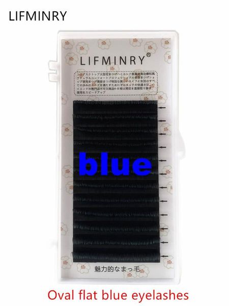 

false eyelashes 1case flat blue long artificial mink