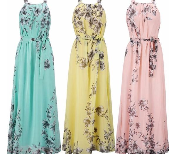 

2020 summer dress women long loose dress women beach floral boho maxi the female vestido plus size sundress clothing, Black;gray