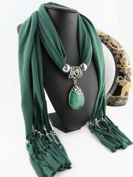 

2020 designer luxury accessories scarf pendant jewelry scarf polyester fiber bring ornaments bead necklace drip pendeloque cut scarf, Blue;gray