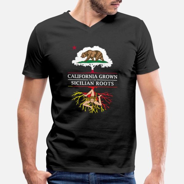 

california grown с сицилийские корни t shirt мужчины фитнес tee shirt круглый воротник костюма фитнес basic summer vintage