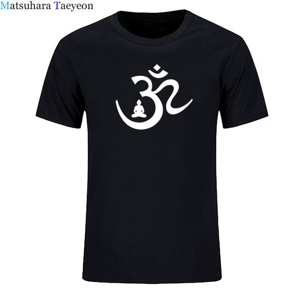 

t shirt men om symbol buddha meditation buddhism print casual short sleeve tee summer brand clothing homme
