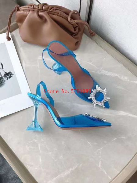 

woman shoes begum glass pvc crystal transparent slingback s clear blue pvc begum glass crystal transparent slingback sandal, Black