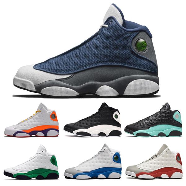 

mens basketball shoes jumpman 13 flint 13s island green bred reverse he got game men women sports sneakers size 36-47, White;red