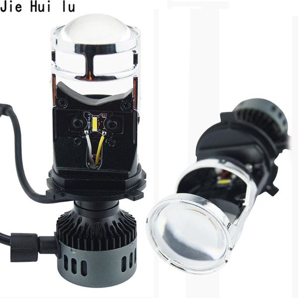 

h4 led лампа с мини-проектор объектива h4 led conversion kit 9600lm автомобили привет / lo beam фара лампы 12v 24v 6500k белый