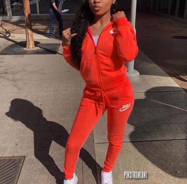 

brand two piece women set sport casual outfit fall clothes for women sweatshirt crop sweatpants set women sweat suit set tracksuit, Gray