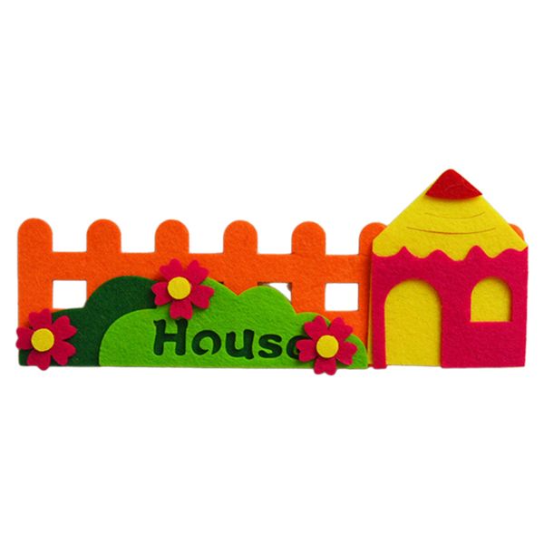 

adhesive felt cloth kids room diy gift interactive decorative fence type sticker