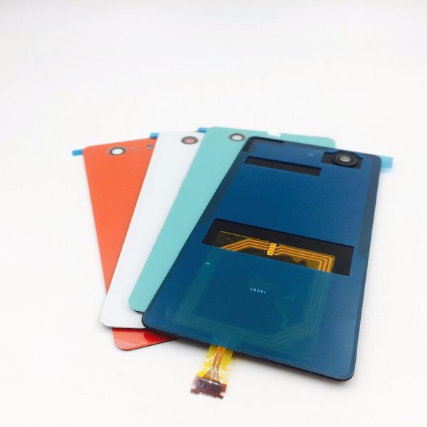 

cgjxswith nfc glass battery housing cover for sony xperia z3 compact d5803 d5833 z3 mini replacement back cover