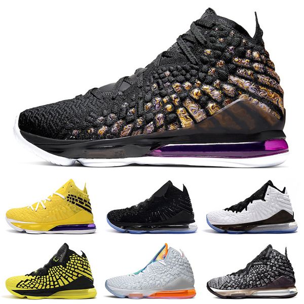 

2019 new arrival james 17 mens basketball shoes 17s black gold glow in dark grey orange oreo yellow lakers designer sneakers 7-12