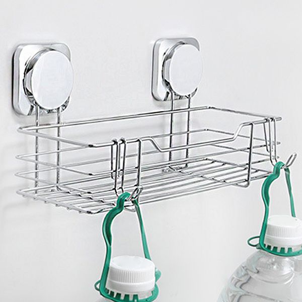 

rectangle wall mounted bathroom shelf carbon steel kitchen no drilling drain