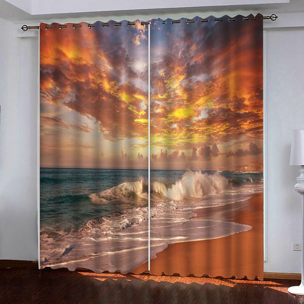 

modern curtains p 3d window curtains for living room bedroom kitchen seascape at sunset curtain decoration custom